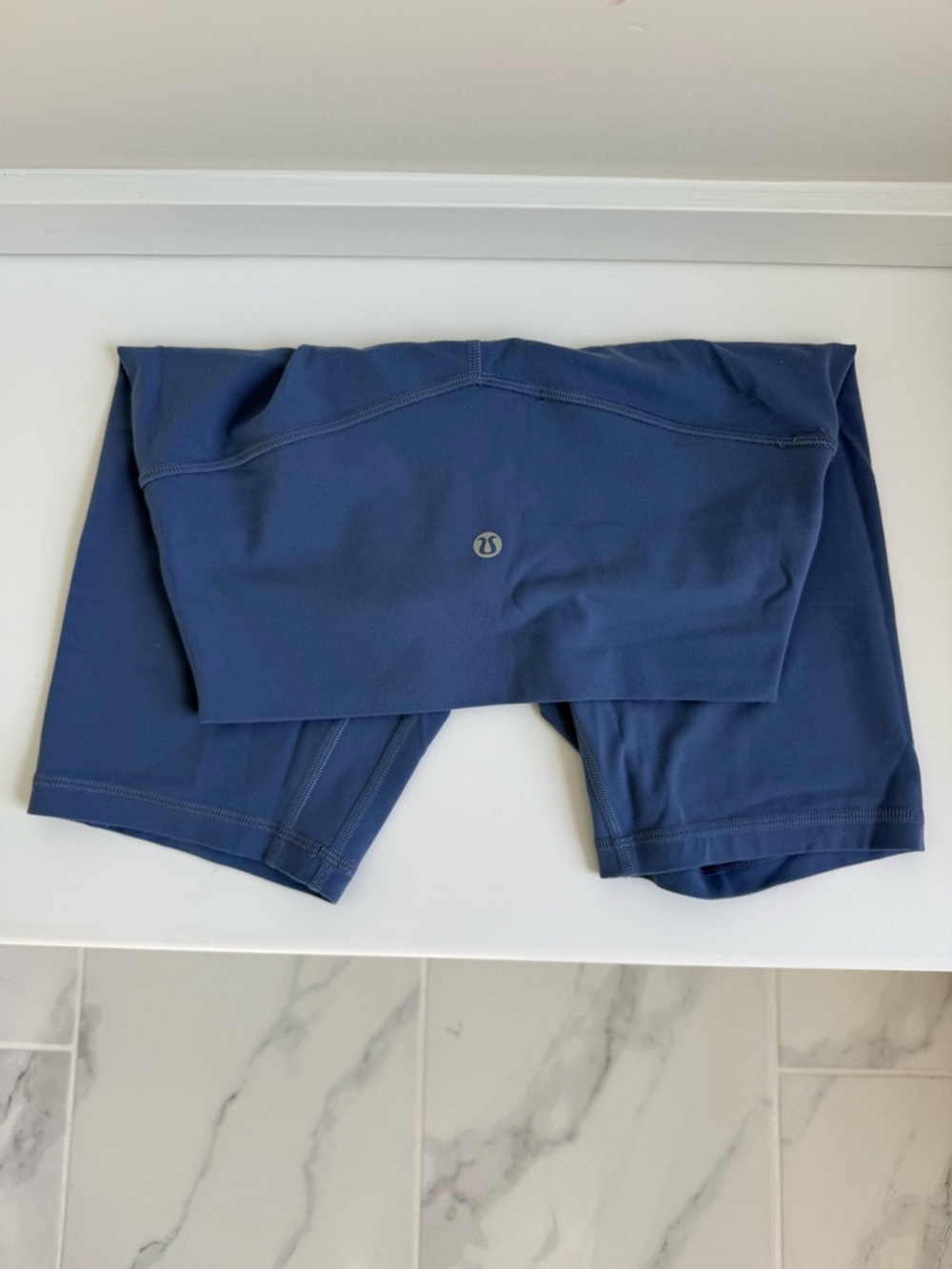 Lululemon Blue Align Biker Shorts 8” Sz 4
